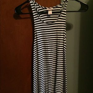 Black and Whites Striped Tank Top